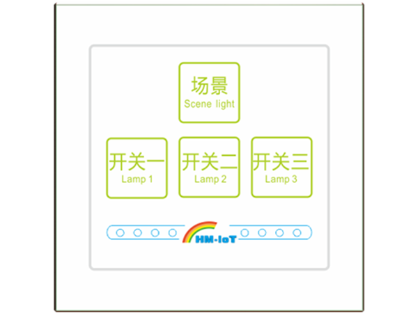 3路1位场景玻璃触摸开关Ag/SRLB13.08.1