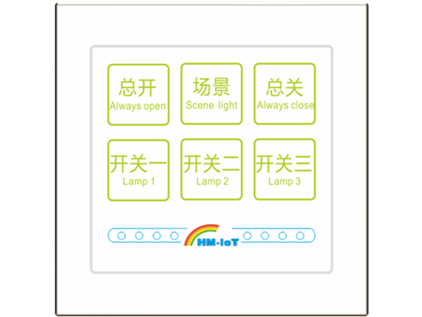 3路3位场景玻璃触摸开关Ag/SRLB33.08.1