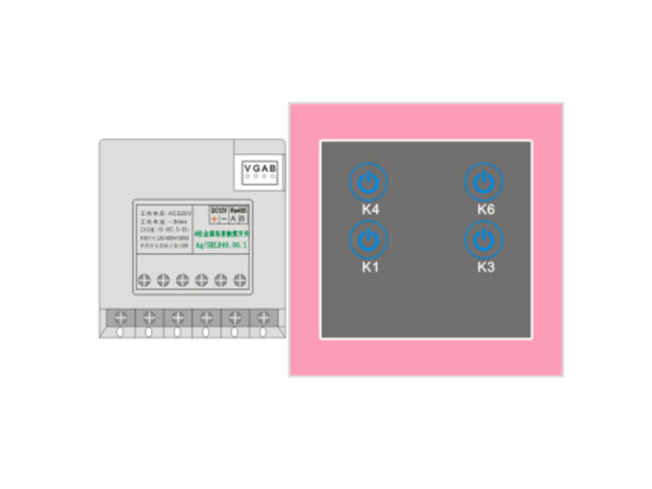 4位金属场景触摸开关Al-SRLB40.00.1